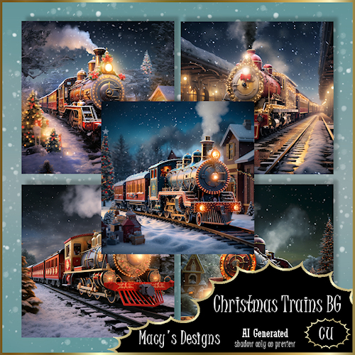 AI - Christmas Trains BG - Click Image to Close